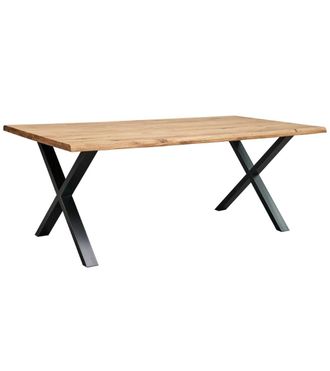 Home Heavenly Mesa comedor roble salvaje y patas metal x 200x100 cm