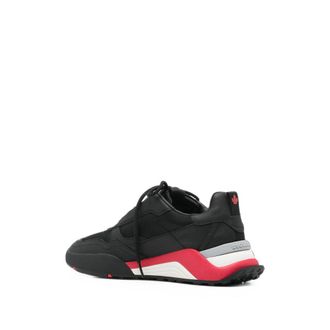 Dsquared2 Panelled Leather Sneakers - Black