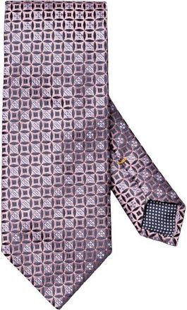 Eton Floral Medallion Silk Tie in Medium Pink at Nordstrom