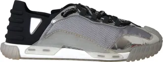Dolce & Gabbana Silver Black Nylon NS1 Low Top Sneakers Men Mens Shoes (Pre-Owned)