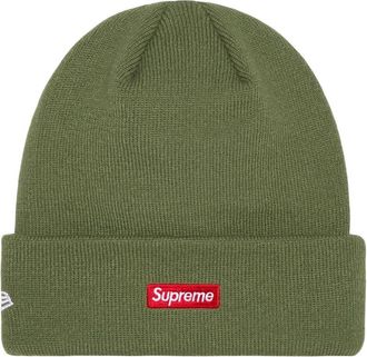 SUPREME x New Era logo beanie hat - Groen