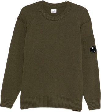 C.P. Company Crewneck Sweater - Heren - Ronde hals truien - Groen - M - Wol - Truien & Vesten