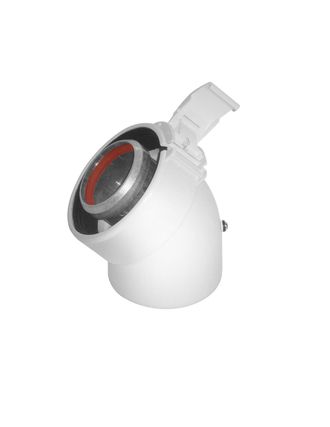 Ubbink Coude 45&deg; 80/125 Alu/pvc