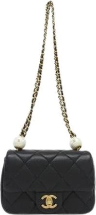 Chanel Pre-owned Lamslederen Schoudertas - Dames - Vintage Schoudertas - Zwart - ONE Size - Leer - Vintage