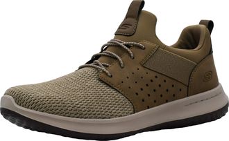 Skechers Mens Classic Fit Delson-Camben Khaki Sneaker 11.5 W US