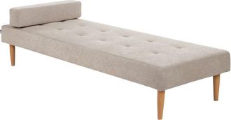 Beliani Chaise Longue NIORT Fabric Beige
