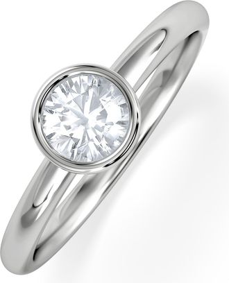 The Diamond Store Horizon Round Cut Lab Diamond Solitaire Ring 0.50ct H/SI in 9K White Gold