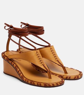 Zimmermann Sandali con zeppa in pelle