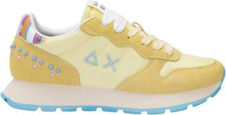 Sun 68 Studded Yellow Sneakers - Dames - Sneakers - Geel - 38 EU - Leer - Schoenen