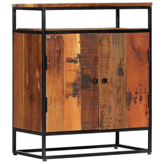 vidaXL Aparador De Madera Maciza Reciclada Y Acero 60x35x76 Cm Vidaxl
