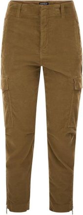 Dondup Eve Velvet Cargo Pants - Heren - Slim Fit Broeken - Bruin - W25 - Katoen - Broeken