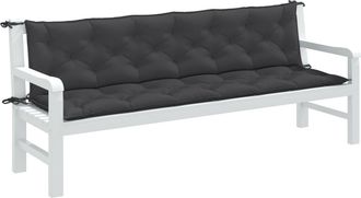 vidaXL Vidaxl - Cojines Banco Jard&iacute;n 2 Uds Tela Antracita Melange 200x50x7 Cm