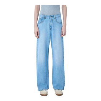 ERL Wide Jeans, male, Blue, Size: XL Flared Wide-Leg Jeans