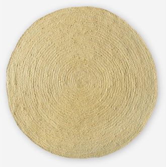 Linea Paralela Alfombra Yute Redonda Amarillo &Oslash;140 Cm