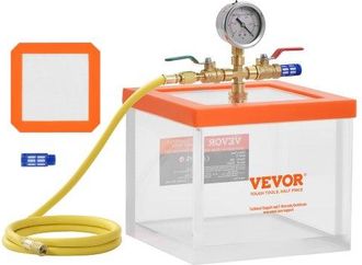 OEM 7,57 L Vakuumkammer, Verbesserte Mehrzweck-vakuum-entgasungskammer Aus Acryl, Transparente Vakuumkammer, F&uuml;r Harzentgasung, Kieselgel-entgasung, Gips-