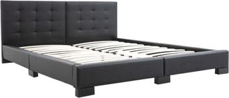 vidaXL Estructura De Cama Sin Colch&oacute;n Cuero Sint&eacute;tico Negro 200x160 Cm Vidaxl