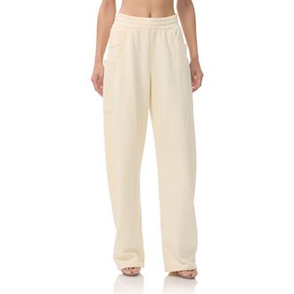 AFRM Ryan Cotton Barrel Sweatpants in Vintage White at Nordstrom Rack, Size X-Large