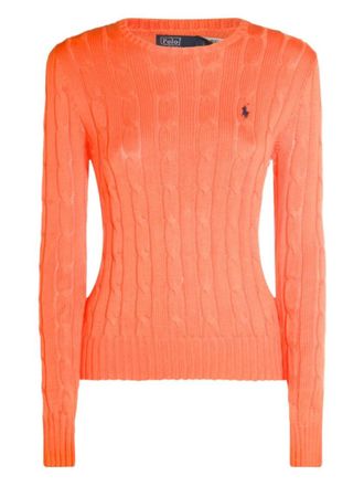 Ralph Lauren Orange Cable-knit Sweater
