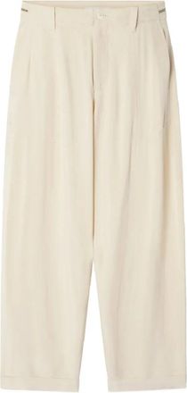 Lanvin Broek met ritsdetail - Heren - Wijde Broeken - Beige - L - Katoen - Broeken