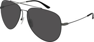 Gucci Aviator Zonnebril - Heren - Zonnebrillen - Grijs - 60 MM - Accessoires