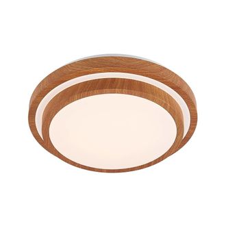 Lindby L&aacute;mpara de techo LED de Pl&aacute;stico Marr&oacute;n