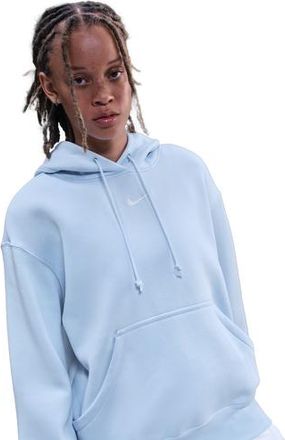 Nike Womens Phoenix Fleece OS Pullover Hoodie - Sail/Celestine Blue Size XXL