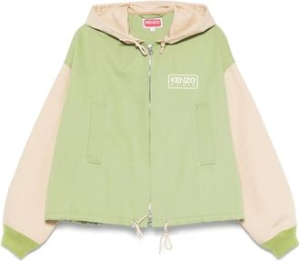 Kenzo Avocado Groene Zip Jas met Toggle - Heren - Zomerjassen - Groen - M - Katoen - Jassen