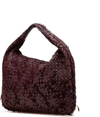 Bottega Veneta Hobo Bags - 2012-2025 Medium Nappa Velours Intrecciato Fuzzy V - Gr. unisize - in Rot - für Damen