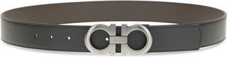 Ferragamo Mens Black Calf Leather Bos Taurus Belt