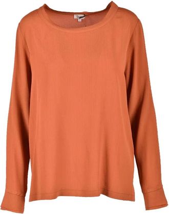 Her Shirt Viscose/Silk Blouse - Orange