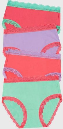 Stripe and Stare High Rise Knicker Four Pack in Peppermint Crush at Nordstrom, Size X-Small Uk