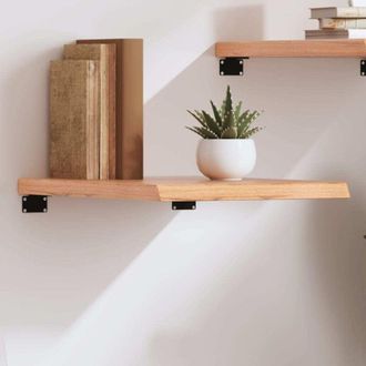 vidaXL Vidaxl - Estante Pared Madera Roble Tratada Marr&oacute;n Claro 40x60x(2-4) Cm