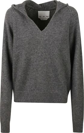 SA SU PHI Jersey con capucha - Knitwear - Mujer - Gris - L