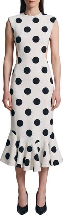 Jacquemus White Crew Neck Midi Dress