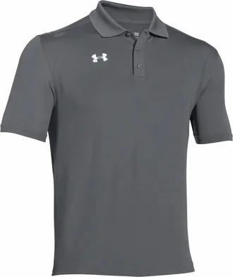 Under Armour Mens Team Golf Polo In Graphite