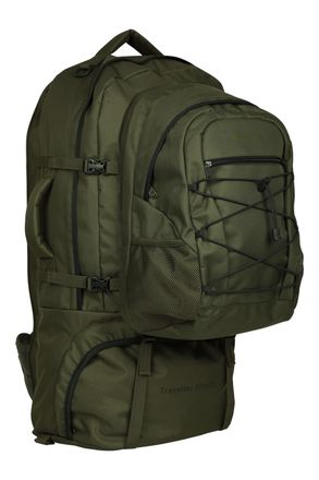 Mountain Warehouse Traveller Unisex 2 in 1 Rucksack with Detachable Daypack Travelling Bag Khaki