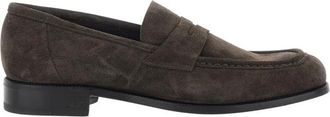 Lidfort Su&egrave;de Loafers met Amandelvormige Neus - Heren - Loafers - Bruin - 43 EU - Su&egrave;de - Schoenen