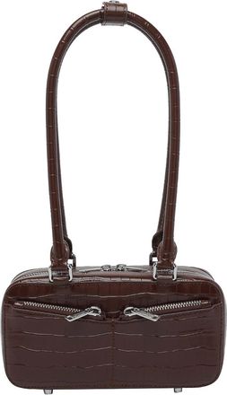 Self Portrait Mini Croc Leather Shoulder Bag