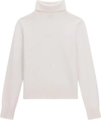 Guess Pullover met hoge hals - Dames - Coltruien - Wit - S - Wol - Truien & Vesten