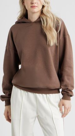 BP. Relaxed Fleece Hoodie in Brown Quartz at Nordstrom, Size Xx-Small