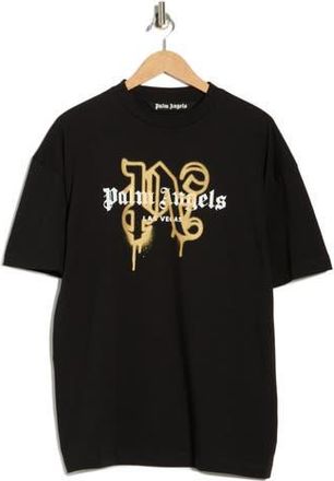 Palm Angels Logo Graphic Cotton T-Shirt in Black Gold at Nordstrom Rack, Size Xx-Small