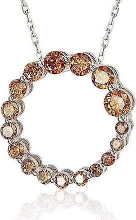 Suzy Levian Sterling Silver Cubic Zirconia Circle Journey Necklace