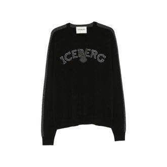 Iceberg Logo-embroidered Side-stripe Sweater