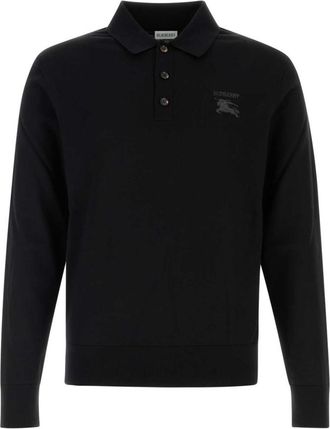 Burberry Black Full Sleeves Polo