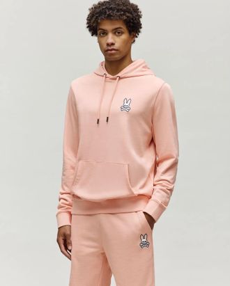 Psycho Bunny Mens Timothy 4K Bunny Hoodie 806 PEACH MELBA / XXL