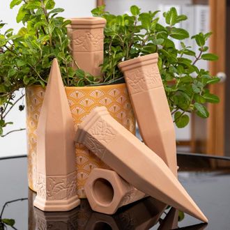 OEM Kit De Riego Autom&aacute;tico Por Goteo, 4 Unidades, Dispositivo De Riego C&oacute;nico De Liberaci&oacute;n Lenta De Terracota De 90 Ml, Sistema De Riego Para Plantas De