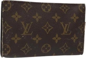 Louis Vuitton Pre-owned Canvas pouches - Dames - Vintage Clutch - Bruin - ONE Size - Leer - Vintage