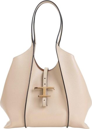 Tod's Beige T Timeless Small Tote