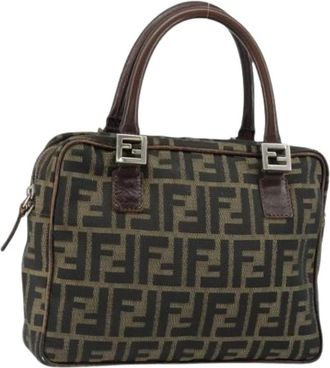 Fendi Pre-owned Vintage Canvas Handtas - Dames - Vintage Handtas - Bruin - ONE Size - Vintage