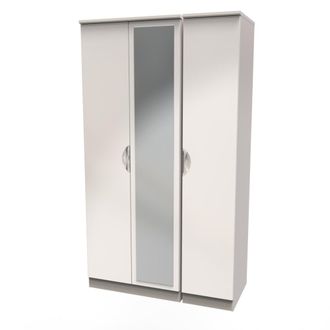 Welcome Furniture Cairo Ready Assembled Wardrobe with Triple Mirror - Kashmir Gloss & Kashmir - Welcome Furniture | TJ Hughes